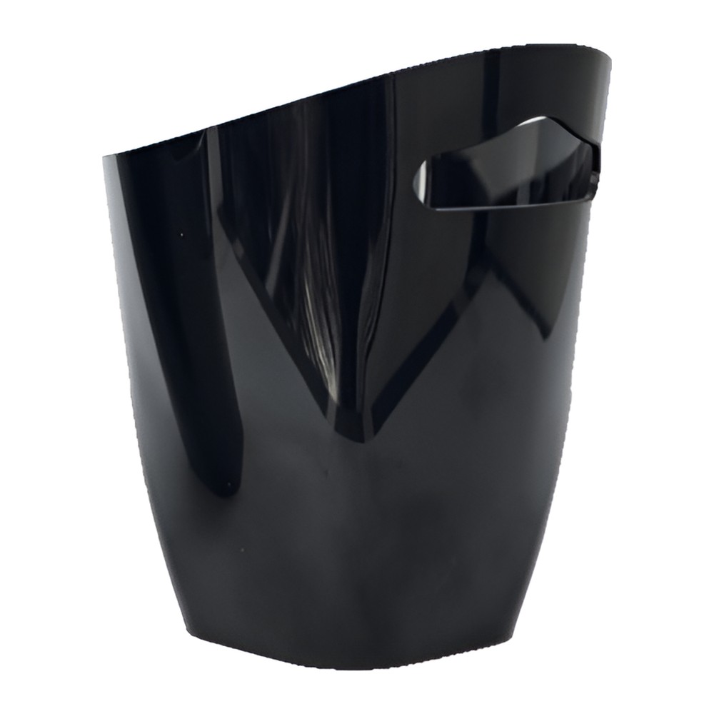 Novatex Plastic Ice Bucket with Cut-Out Handle, Black, Ø12 cm