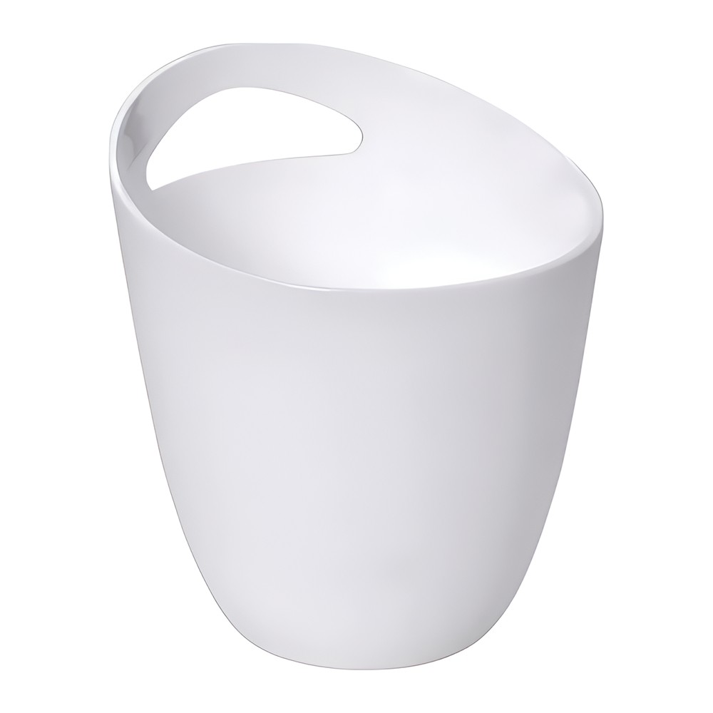 Novatex Plastic Ice Bucket with Cut-Out Handle, White, Ø12 cm