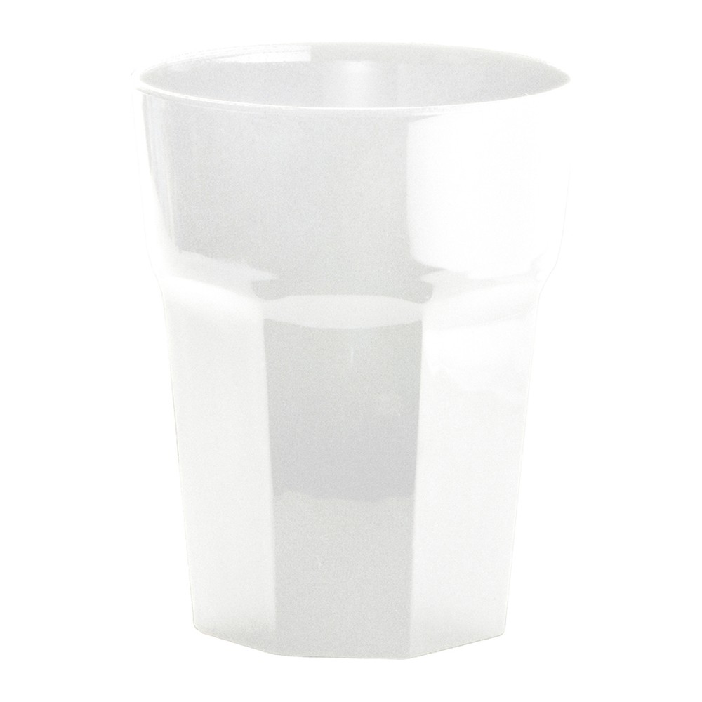 Novatex Plastic Water Glass PP, White, 320 ml, Ø8 x 10.5 cm