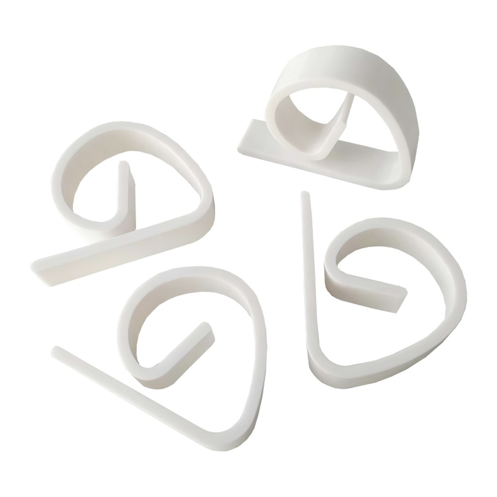 Novatex Tablecloth Clips, White Plastic, Pack of 4
