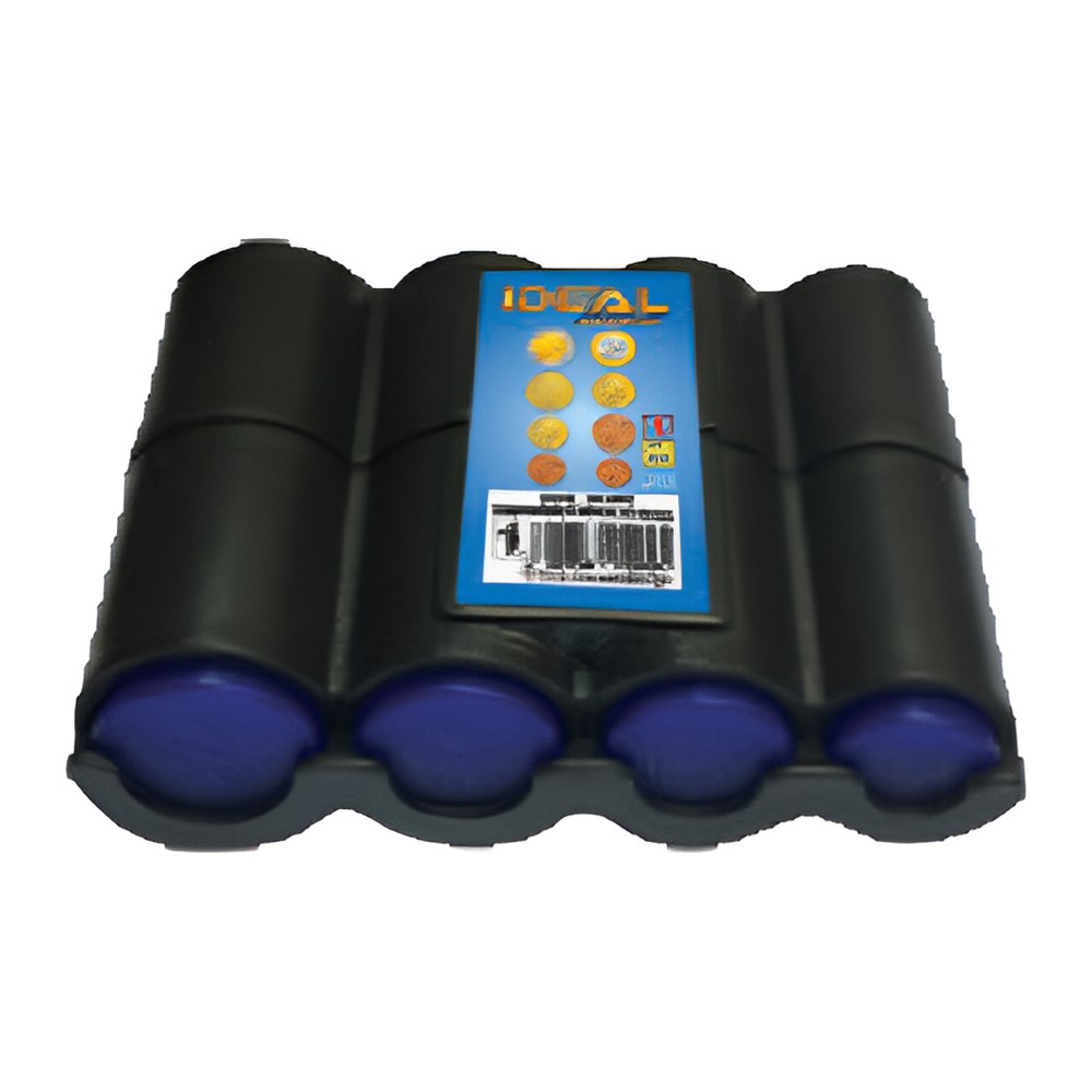 Novatex Euro Coin Holder with 8 Slots, Black Polypropylene, 10 x 7.5 cm