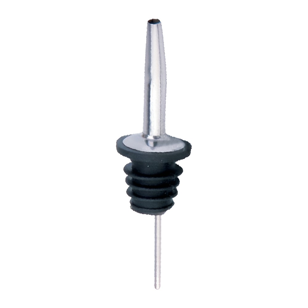 Novatex Free Pourer Set of 2, Stainless Steel Spout, Black Stopper, Ø3 x 11 cm