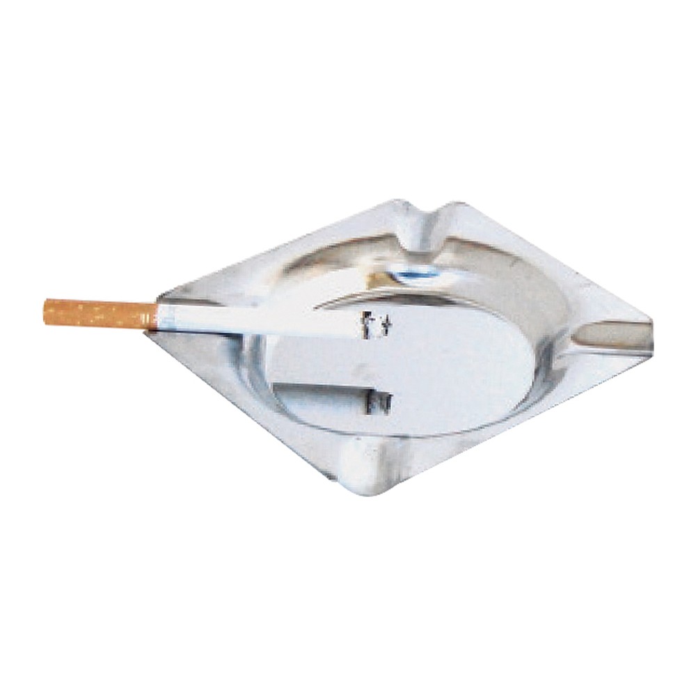 Novatex Square Stainless Steel Ashtray, 12 x 12 cm