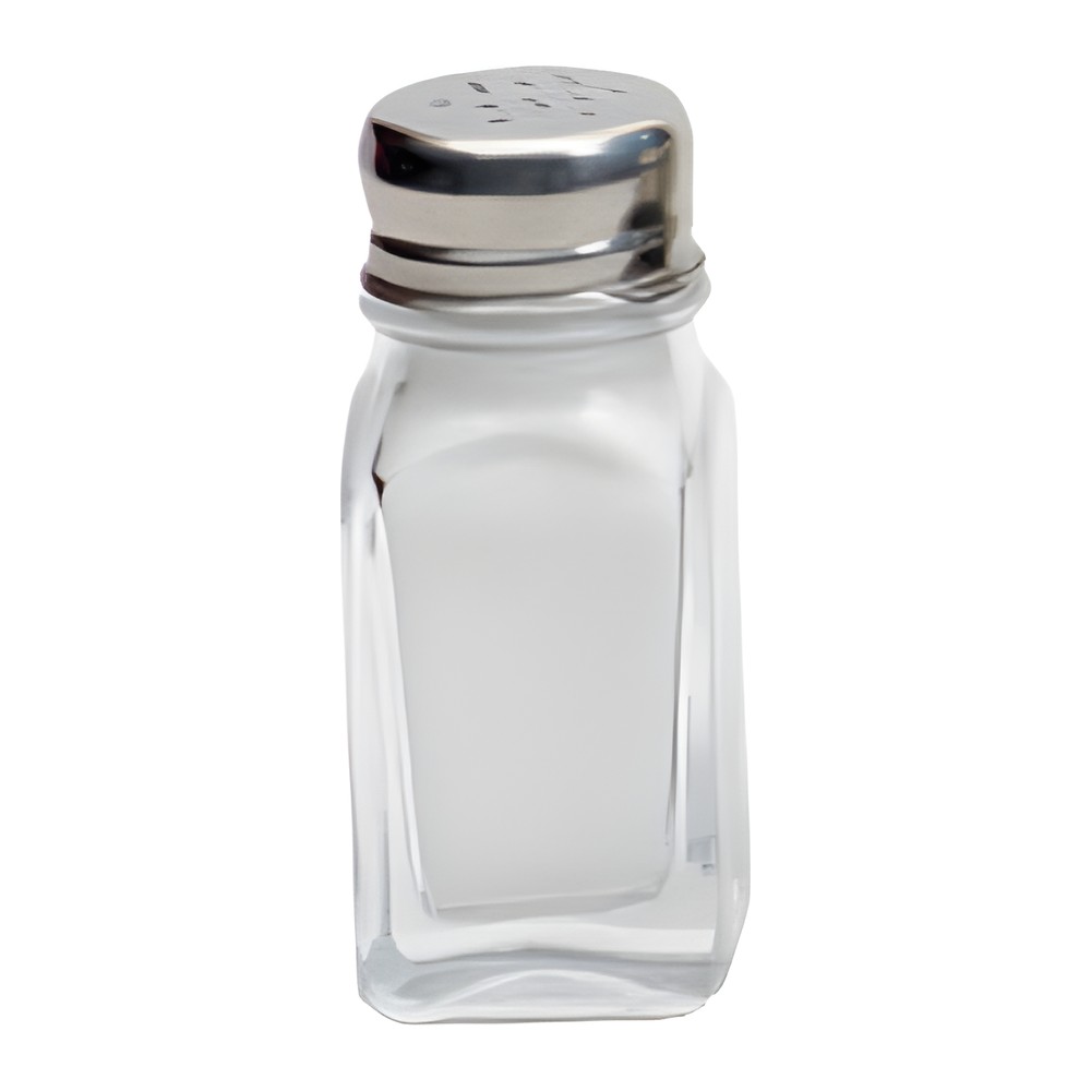 Novatex Square Glass Salt Shaker with Metal Top, 4 x 4 x H10 cm