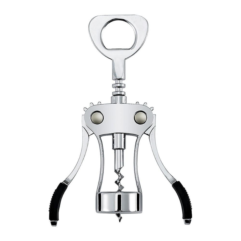 Novatex Wing Corkscrew Professional Heavy Duty, Black Grips, Bottle Opener