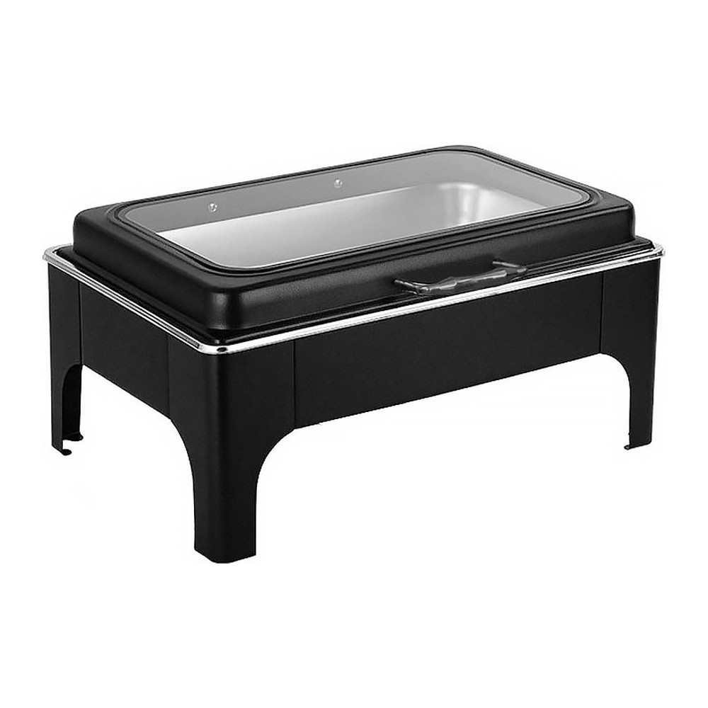 Novatex Induction Chafing Dish with Hydraulic Glass Lid, Black, GN 1/1