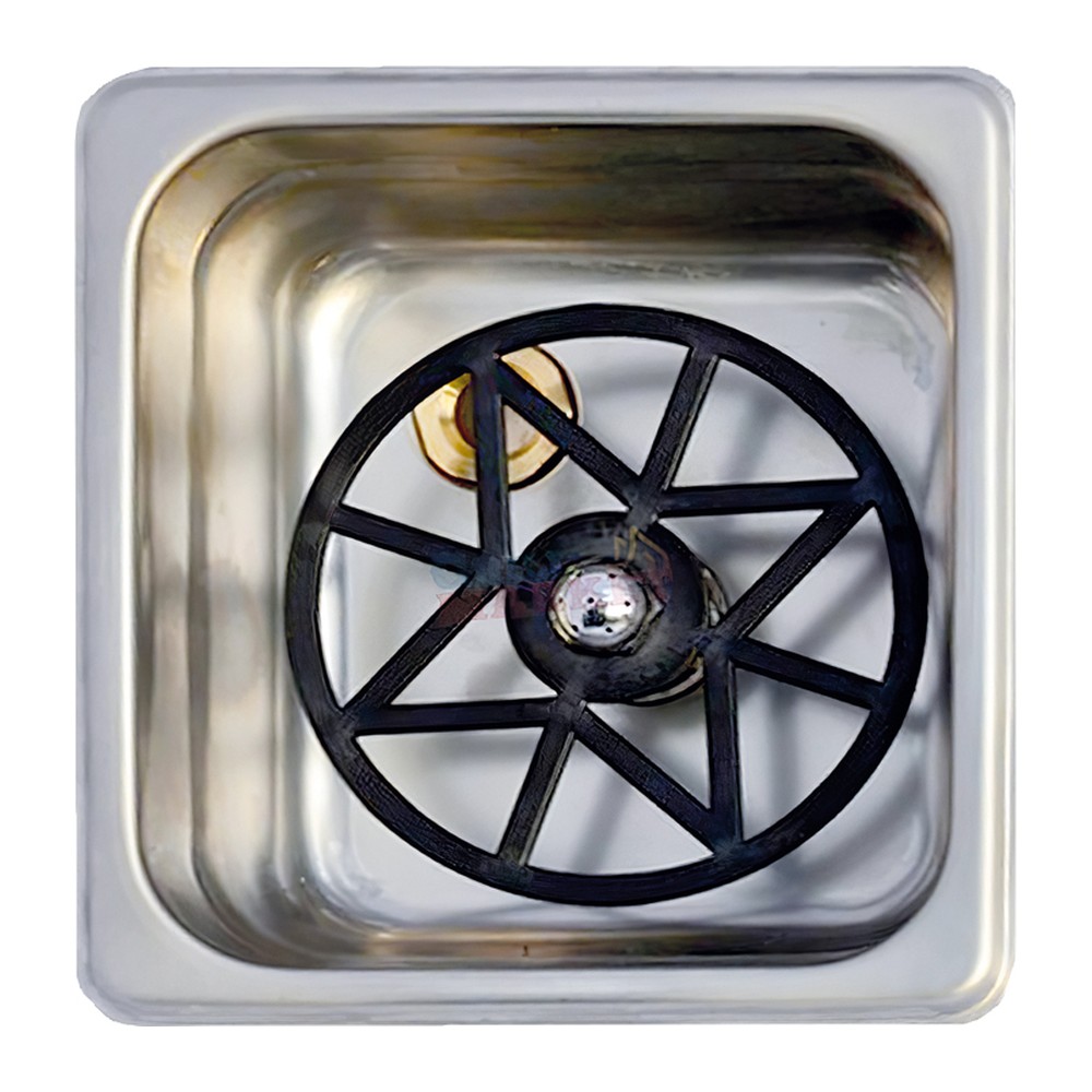 Novatex Built-In Glass Rinser, Italian Mechanism, Stainless Steel, 17.5 x 16 x H13 cm