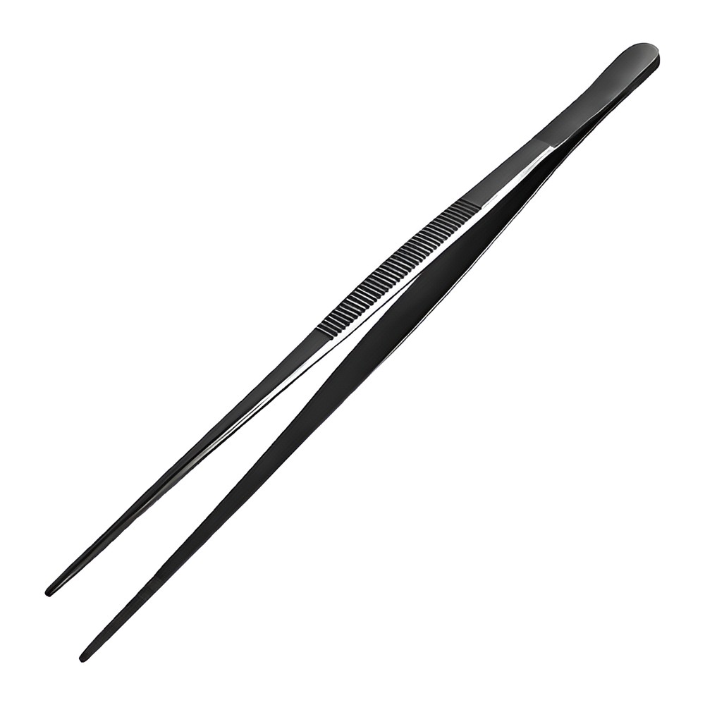 Novatex Bar Tweezers for Garnishing, Black Finish, 25 cm