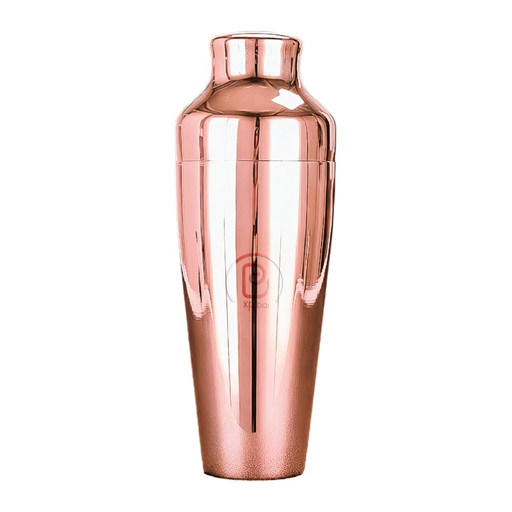 Novatex Parisienne Cocktail Shaker Calabrese, Rose Gold Stainless Steel, 550 ml