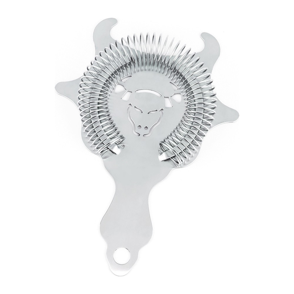 Novatex Hawthorne Cocktail Strainer, Bull Head Design, Stainless Steel, Ø9.3 x 20 cm