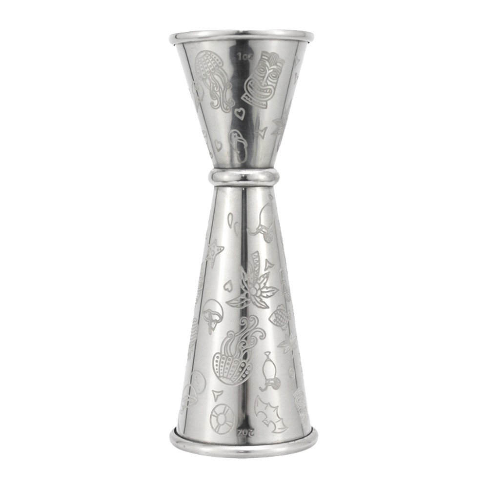 Novatex Japanese Double Jigger Decor, Stainless Steel, 25/50 ml