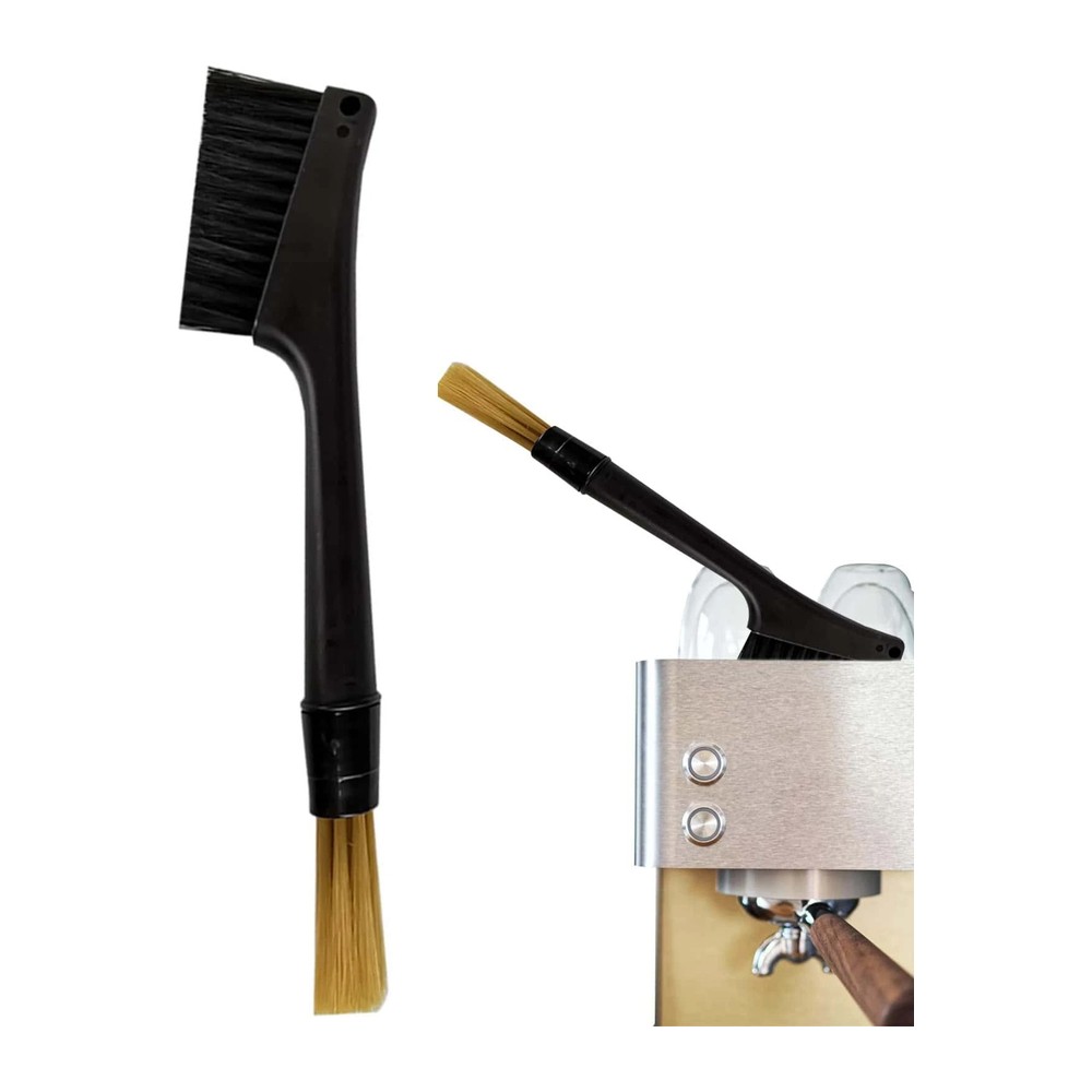 Novatex Double-Ended Cleaning Brush for Coffee Machines, Black