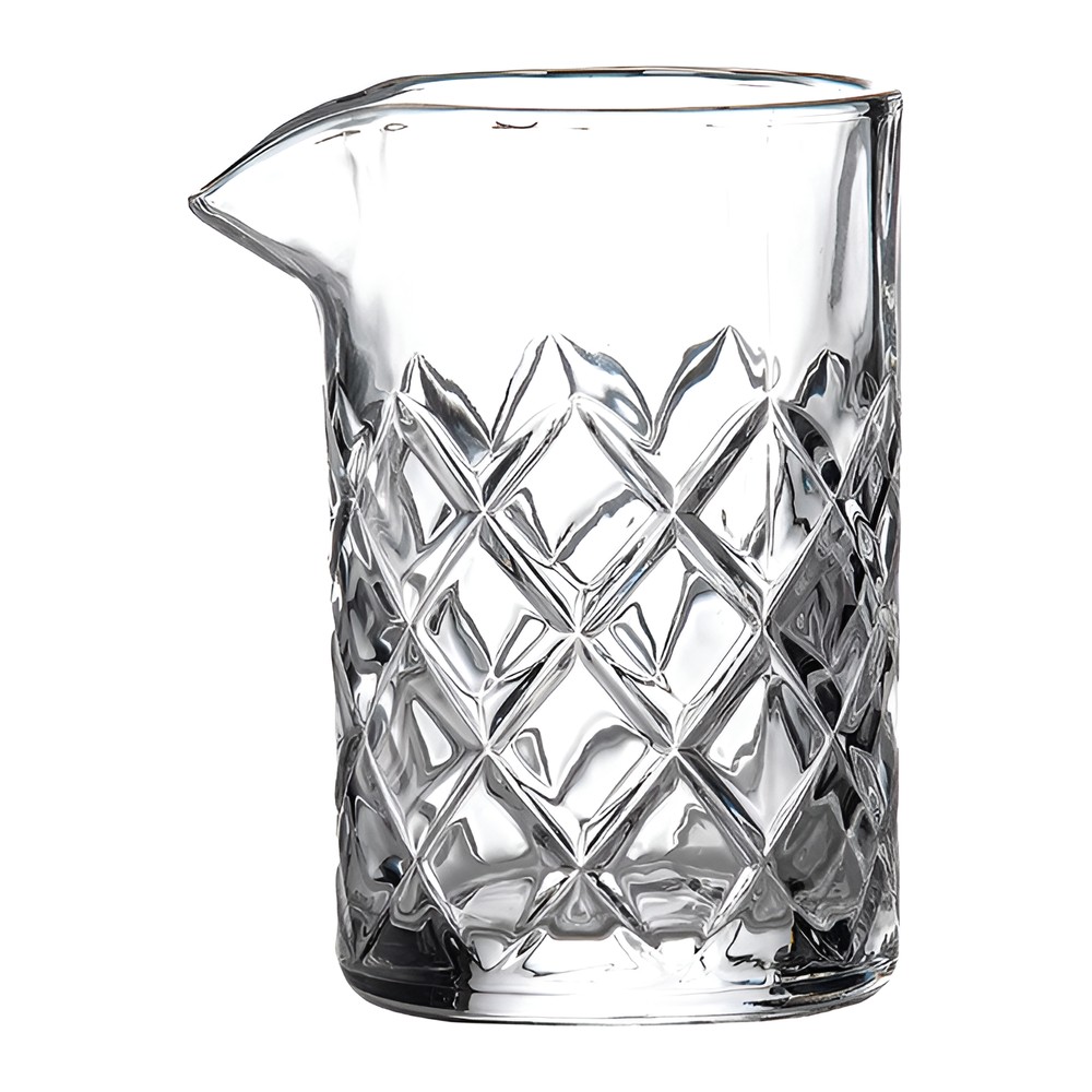 Novatex Cocktail Mixing Glass Diamond with Spout, Clear Glass, 500 ml