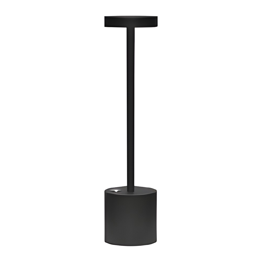 Novatex Rechargeable LED Table Lamp with Slim Stem, Matt Black, Ø8 x H34 cm