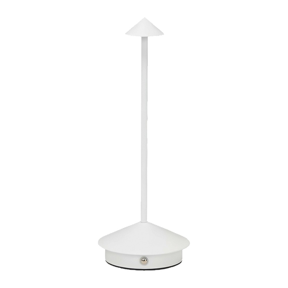Novatex Rechargeable LED Table Lamp with Pointed Top, White, Ø10 x 29 cm