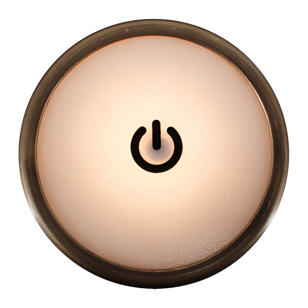 Novatex Rechargeable LED Table Lamp with Tapered Shade, Two-Tone Rustic Brown, Ø11 x 25 cm 2