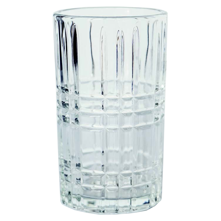 Long Drink Highball Glass Novatex Lines, Ø6.8x14.5cm, 385ml