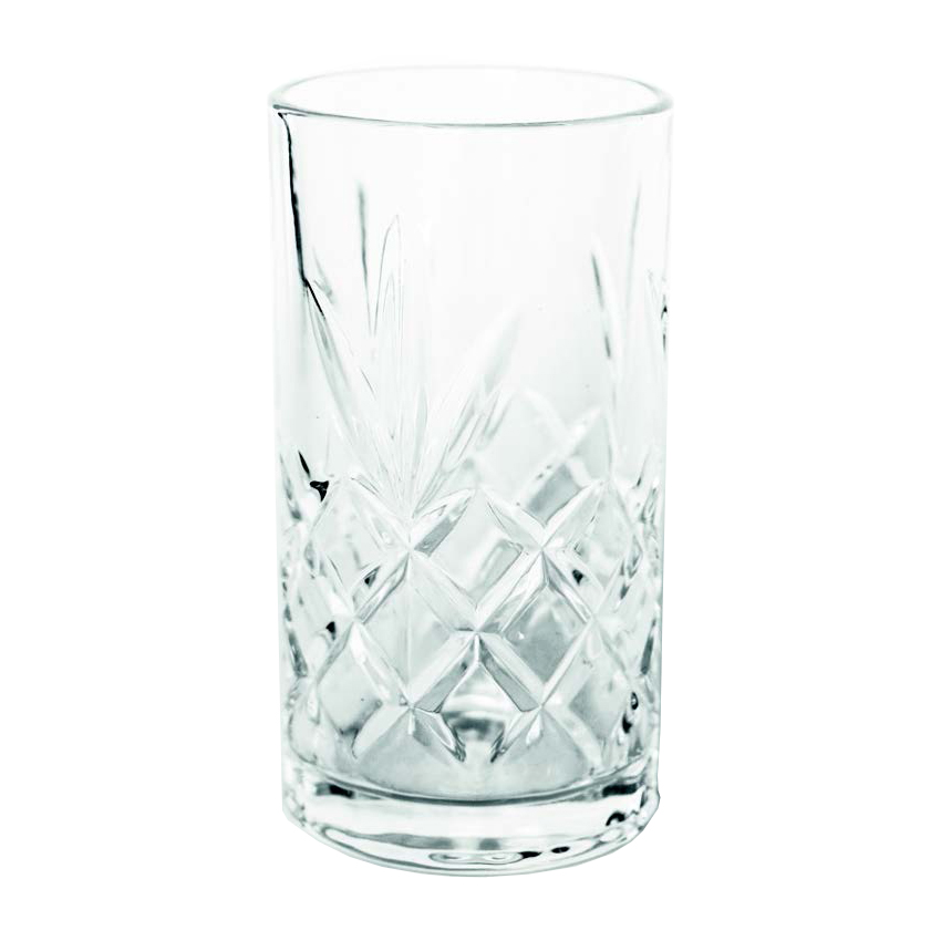Long Drink Highball Glass Novatex Diamond, Ø6.8x14.5cm, 385ml