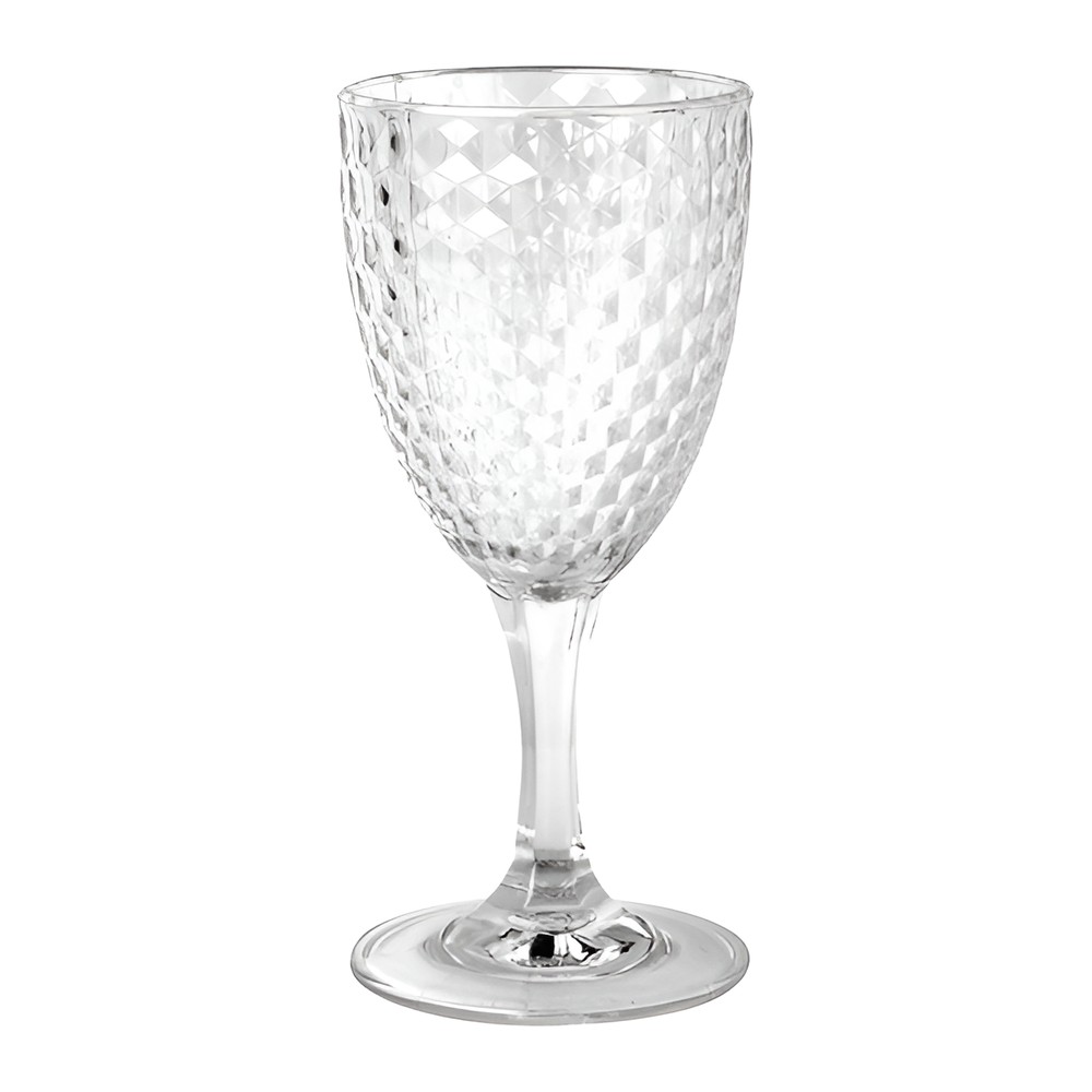 Novatex Plastic Wine Glass Diamond, SAN, 350 ml, Ø8.5 x 18.7 cm