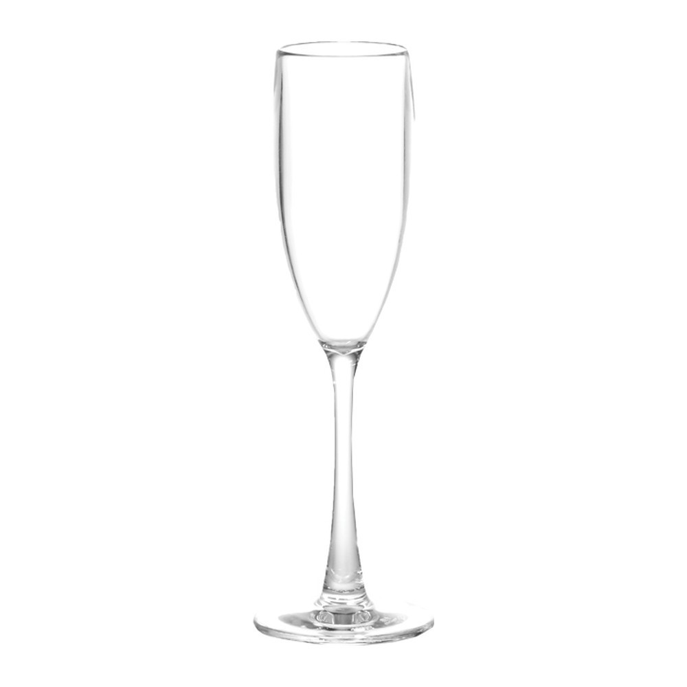 Novatex Plastic Champagne Flute, AS, 140 ml, Ø5.5 x 22 cm