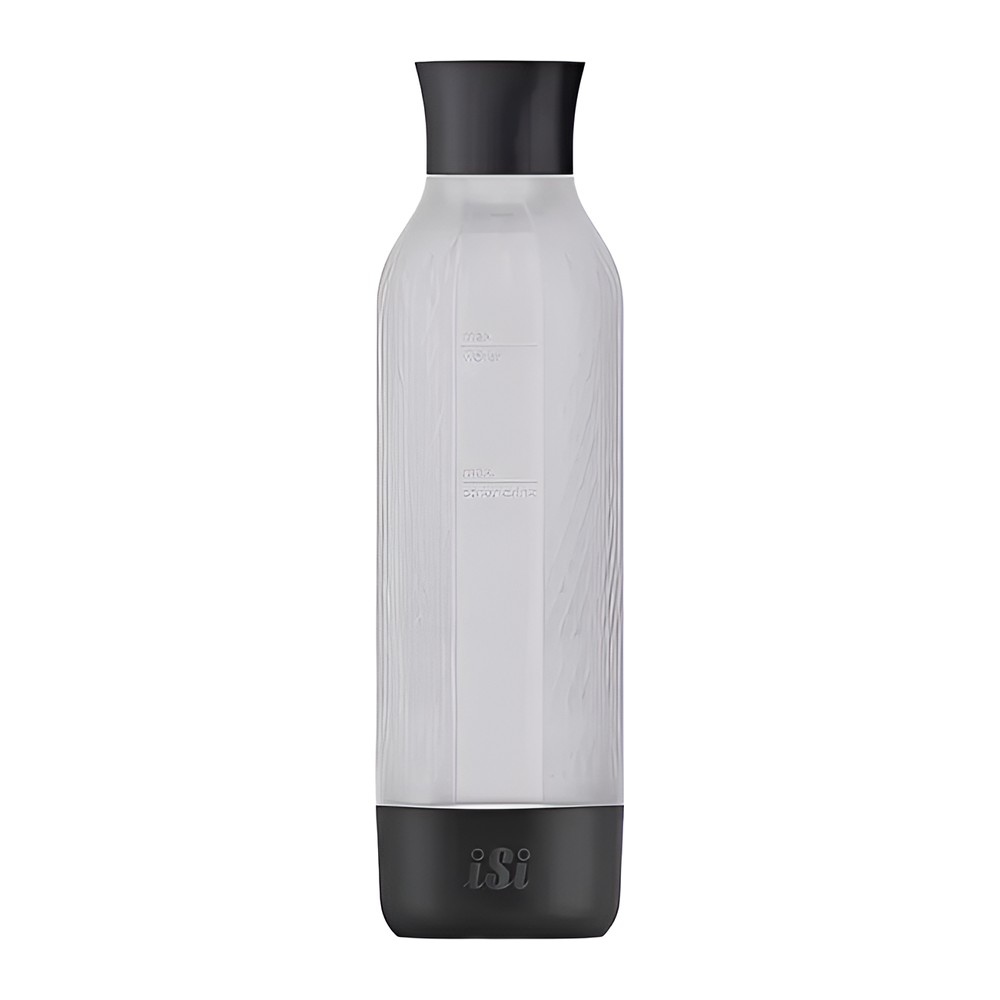 iSi iSi Twist & Sparkle Spare Bottle, Plastic, Black