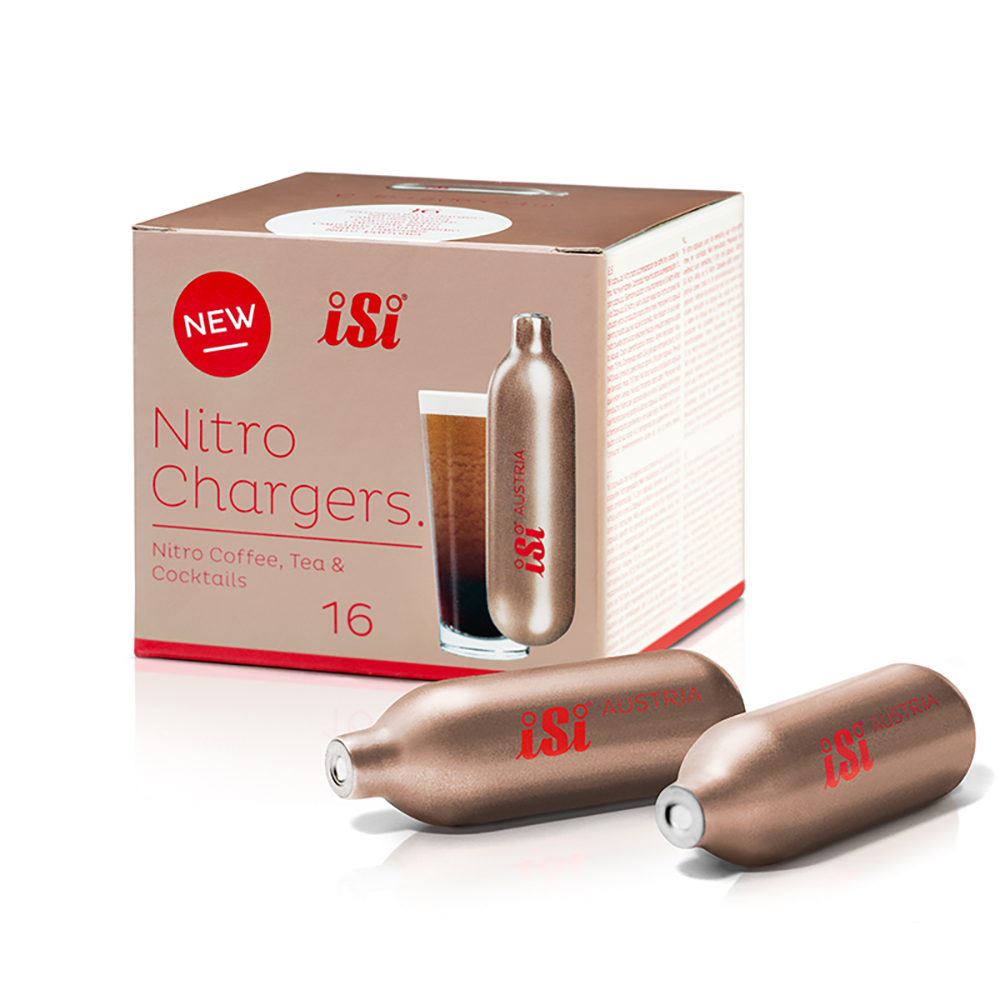 iSi Nitro Chargers - Create Smooth Nitro Cold Brew & Drinks Easily, 16pcs.