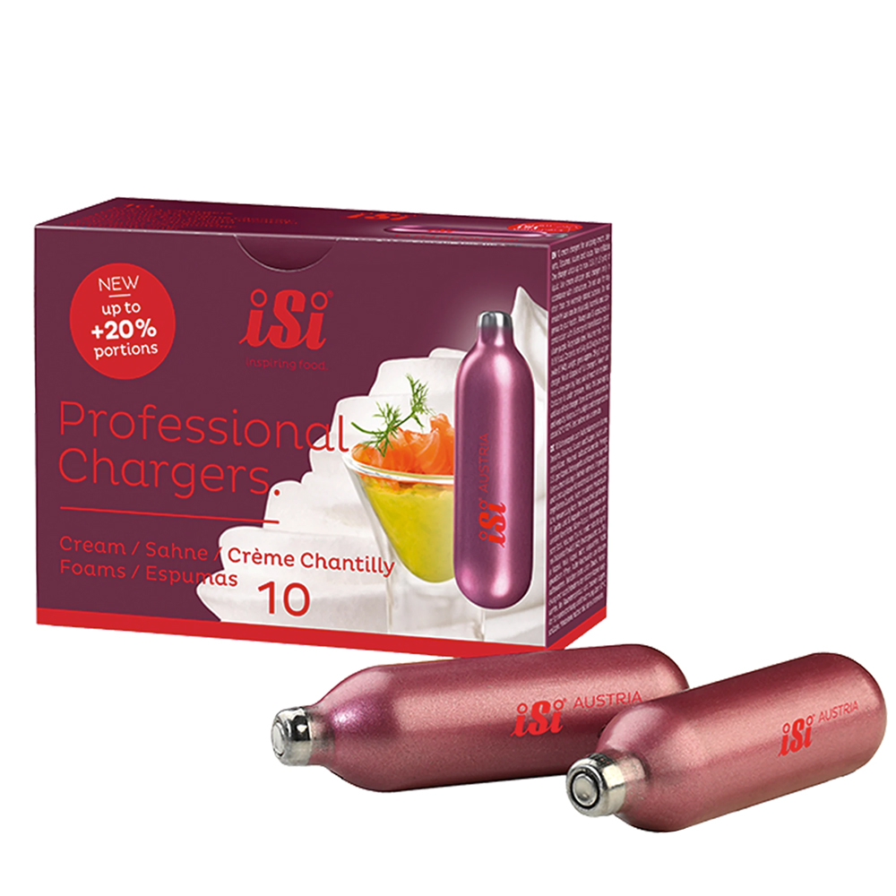 iSi Professional Chargers - Premium N2O Gas for Culinary Perfection, 10pcs